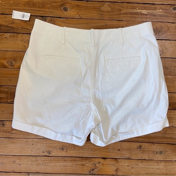 GAP white khakis shorts 13 inches cotton bermudas spandex cotton stretchy 12 - Picture 4 of 13